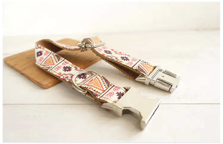 Dog Collar and Leash Set with Bowtie