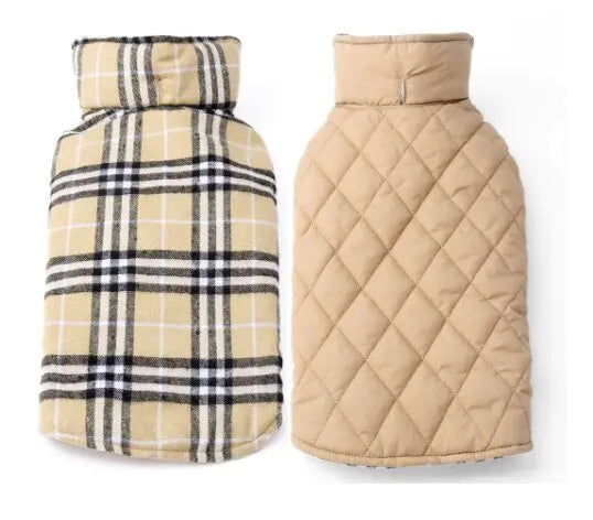 Plaid Waterproof Dog Jacket