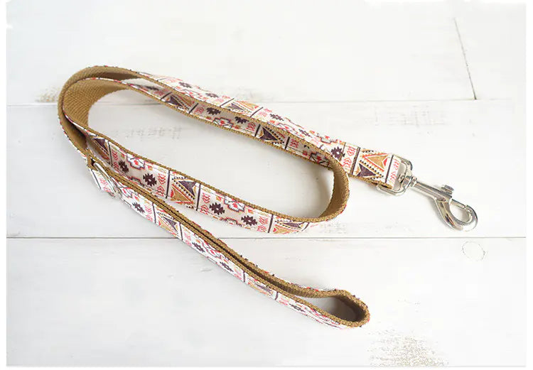Dog Collar and Leash Set with Bowtie