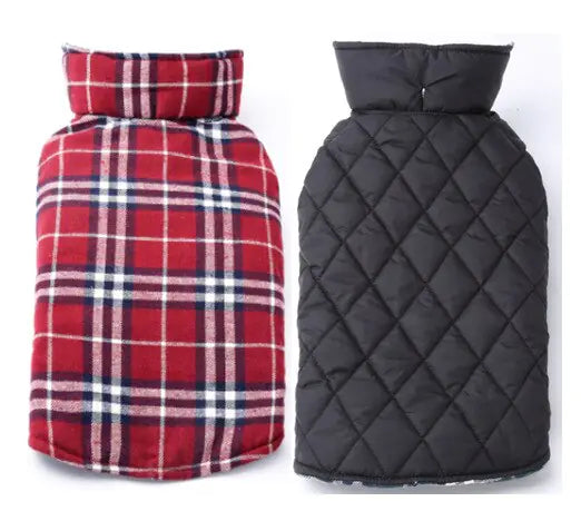 Plaid Waterproof Dog Jacket