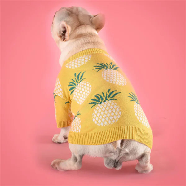 Pineapple Knit Dog Sweater