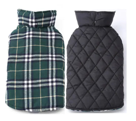 Plaid Waterproof Dog Jacket