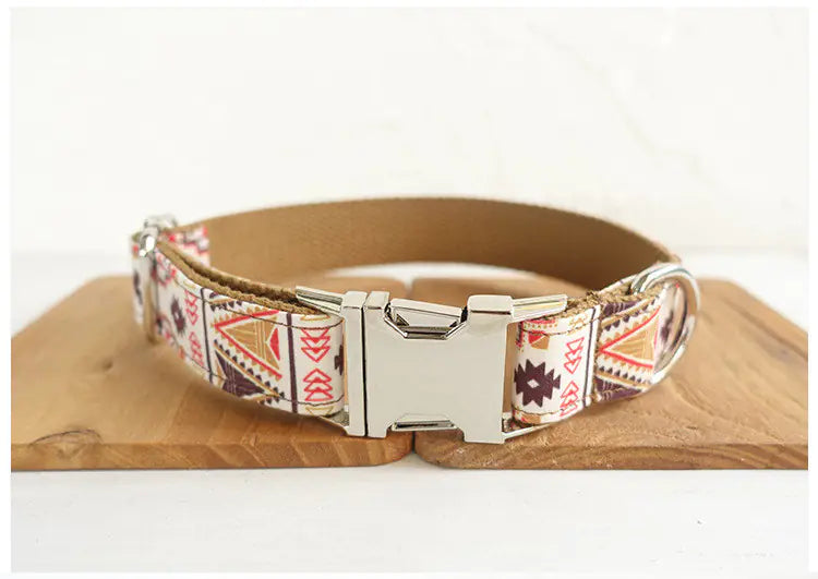 Dog Collar and Leash Set with Bowtie