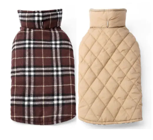 Plaid Waterproof Dog Jacket