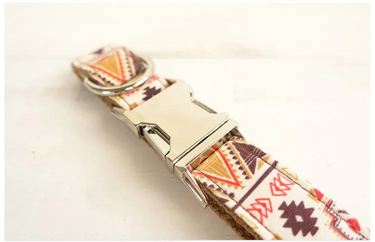 Dog Collar and Leash Set with Bowtie