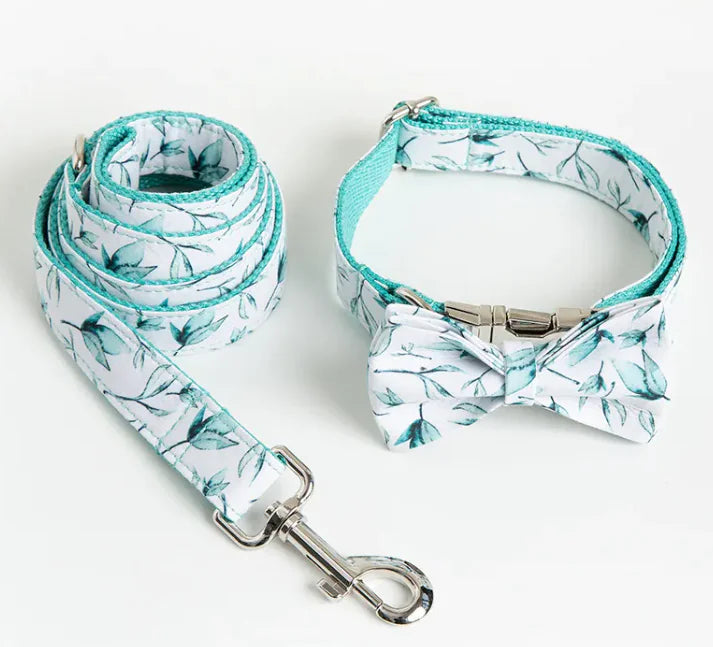 Elegant Pet Collar, Bowtie & Leash set