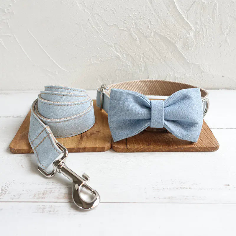Bowtie Collar and Leash Set